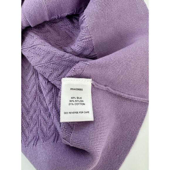 Vintage Pendleton Lavender Button Up Cardigan Sweater Sz XS Purple Knit FLAW - Picture 8 of 8